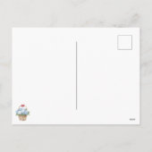 水彩愛国ブルーアジサイコテージガーデン シーズンポストカード (裏面)