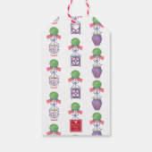 水彩愛国的なアメリカ国旗のイタリア ギフトタグ (裏面)