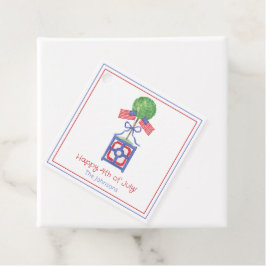 水彩愛国的なアメリカ国旗のイタリア フェイバータグ