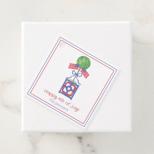 水彩愛国的なアメリカ国旗のイタリア フェイバータグ (インサイチュ)