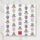 水彩愛国的なアメリカ国旗のイタリア フェイバータグ (裏面)