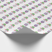 水彩愛国的なアメリカ国旗のイタリア ラッピングペーパー (角)