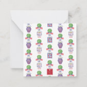 水彩愛国的なアメリカ国旗のトピアリーギフト ノートカード (裏面)