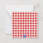 水彩愛国的なアメリカ国旗のトピアリーギフト ノートカード (裏面)