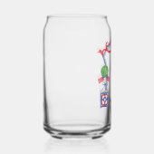 水彩愛国的なアメリカ国旗のトピアリークレスト ガラス缶 (右)