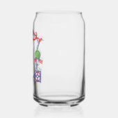 水彩愛国的なアメリカ国旗のトピアリークレスト ガラス缶 (左)