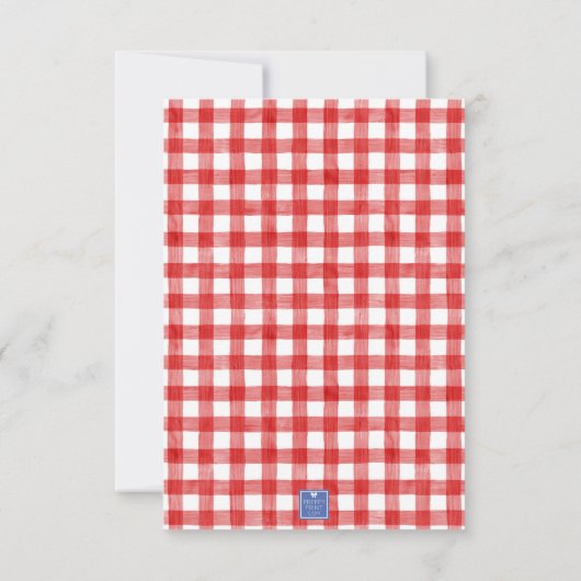 水彩愛国的なアメリカ国旗のトピアリークレスト サンキューカード (裏面)