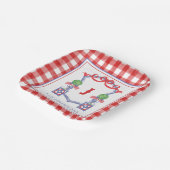 水彩愛国的なアメリカ国旗のトピアリークレスト ペーパープレート (傾斜あり)