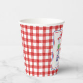 水彩愛国的なアメリカ国旗のトピアリークレスト 紙コップ (右)