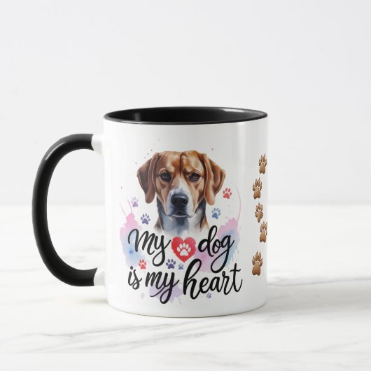 水彩愛犬コンボマグカップ(15oz) マグカップ (左)