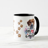 水彩愛犬コンボマグカップ(15oz) マグカップ (正面右)