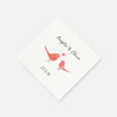 水彩愛鳥 スタンダードカクテルナプキン (角)