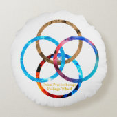 水彩感覚ホイール枕ぬれ形断面 ラウンドクッション (裏面)