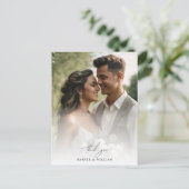 水彩感謝していデイジー写真の結婚はがき ポストカード (スタンド正面)