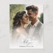 水彩感謝していデイジー写真の結婚はがき ポストカード (正面)