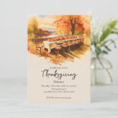 水彩感謝祭の屋外テーブル 招待状 (スタンド正面)