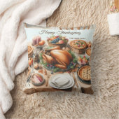 水彩感謝祭イラストレーション クッション (ブランケット)