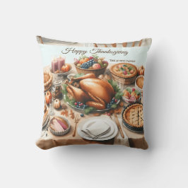 水彩感謝祭イラストレーション クッション