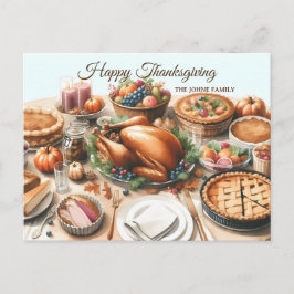水彩感謝祭イラストレーション シーズンポストカード