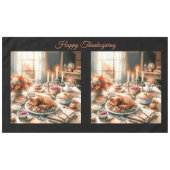 水彩感謝祭イラストレーション テーブルクロス (正面(横))