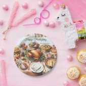 水彩感謝祭イラストレーション ペーパープレート (パーティー)