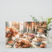 水彩感謝祭イラストレーション 便箋 (スタンド正面)