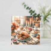 水彩感謝祭イラストレーション 招待状 (スタンド正面)