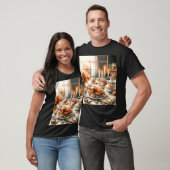 水彩感謝祭イラストレーション Tシャツ (ユニセックス)