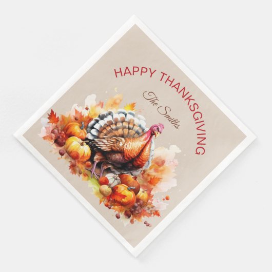 水彩感謝祭トルコとカボチャ (コーナー)