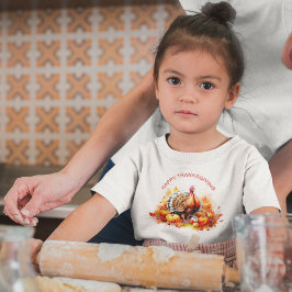 水彩感謝祭トルコとカボチャ Tシャツ