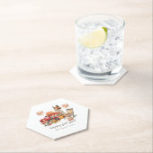 水彩感謝祭パーソナライズされた ペーパーコースター (インサイチュ)