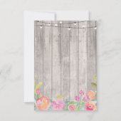 水彩感謝結婚式花束 招待状 (裏面)