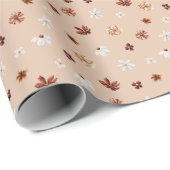 水彩房穂花模様 ラッピングペーパー (ロールコーナー)