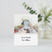 水彩扉新住所案内はがき ポストカード (スタンド正面)