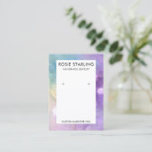 水彩手作りジュエリーロゴイヤリングディスプレイB 名刺 (スタンド正面)