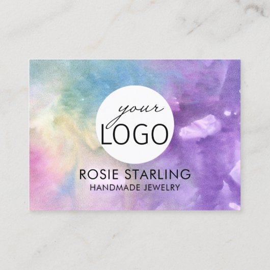 水彩手作りジュエリー事業アフターケア 名刺 (裏面)