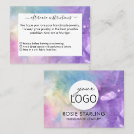 水彩手作りジュエリー事業アフターケア 名刺