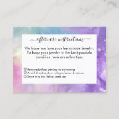 水彩手作りジュエリー事業アフターケア 名刺 (正面)