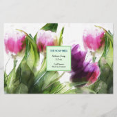 水彩手作り石鹸ラッピング紙シート (正面)