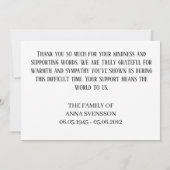 水彩手作り葬儀サンキューカード サンキューカード (裏面)