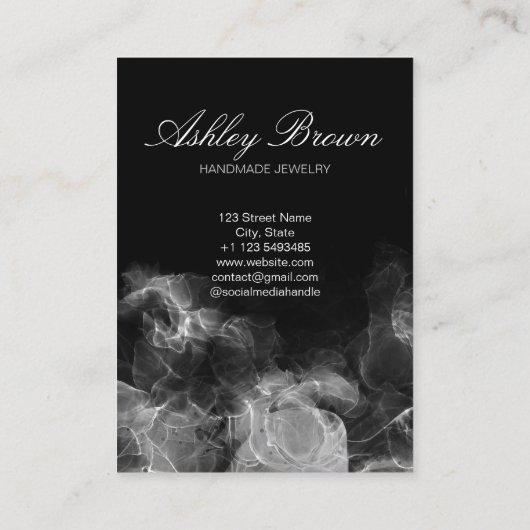 水彩手作ユニークりジュエリーイヤリングディスプレイ 名刺 (裏面)