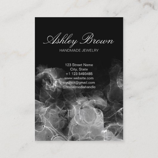 水彩手作ユニークりジュエリーイヤリングディスプレイ 名刺 (裏面)