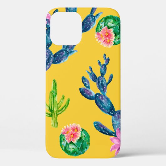 水彩手描きイラストレーション(サボテン、 Case-Mate iPhoneケース (裏面)