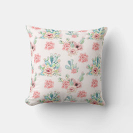 水彩手描きエキゾチックな花模様セット クッション