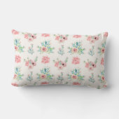 水彩手描きエキゾチックな花模様セット ランバークッション (裏面)