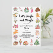 水彩手描きクリスマスパーティー 招待状 (スタンド正面)