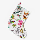 水彩手描きトロピック模様 スモールクリスマスストッキング (正面 (吊り時))