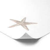 水彩手描きヒトデプリント ポスター (角)