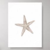 水彩手描きヒトデプリント ポスター (正面)