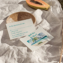 水彩手描きビーチカラフル結婚ズ